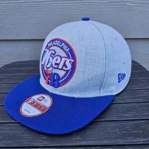 New Era NBA Philadelphia 76ers 2019 Draft Snapback Hat 59FIFTY Wool Blend Cap OS
